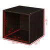 Regency Niche Cubo Storage Organizer Open Bookshelf Set- 2 Full Cubes/2 Half Cubes- Truffle PC2F2HTF